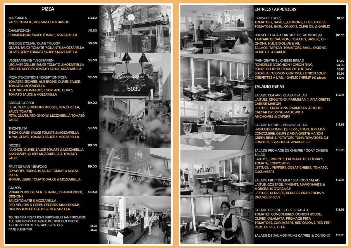 Design de Menu par minal k pour exception | Design #1281439