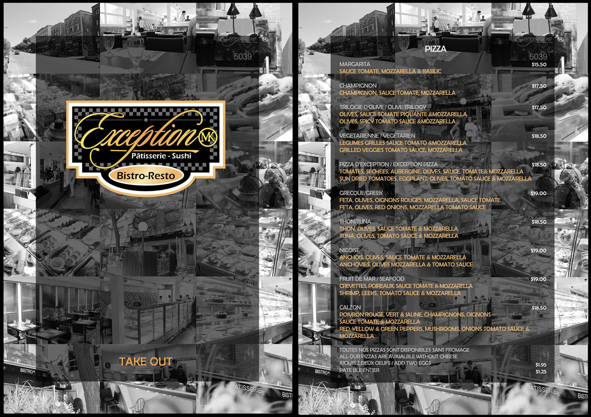 Menu Design by minal k for exception | Design #1283981