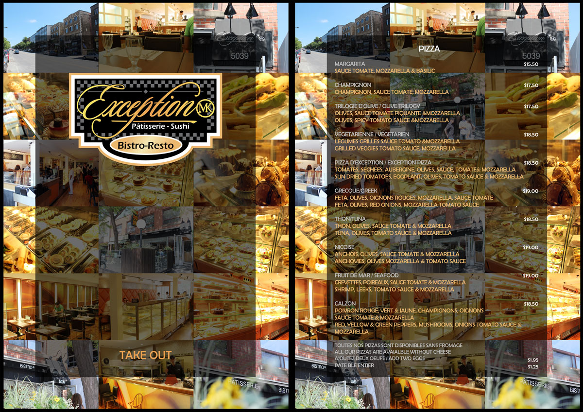 Menu Design by minal k for exception | Design #1283984