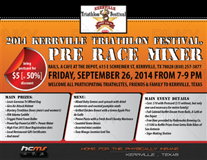 Kerrville Triathlon Festival Pre-Race Mixer Postcard | Postcard Design by Pinky 