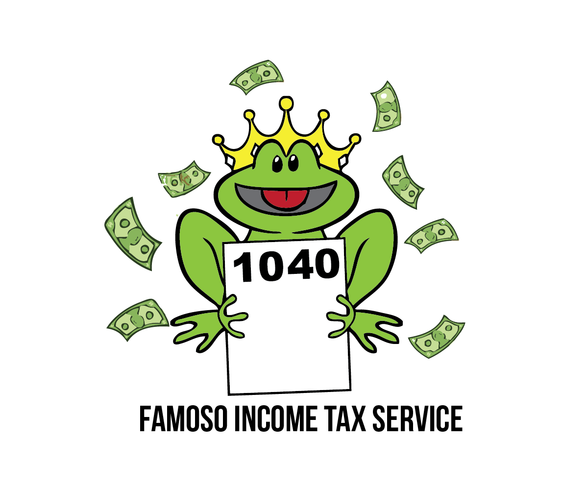 Logo-Design von GDRjr für famoso income tax service | Design #4436641