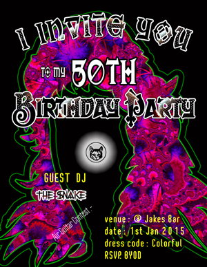 Invitation Design by tarokun for this project | Design #4455341
