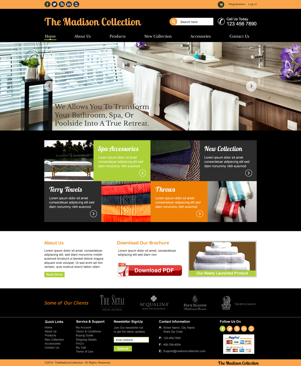 Web Design by harmi_199 for The Madison Collection | Design #4455358