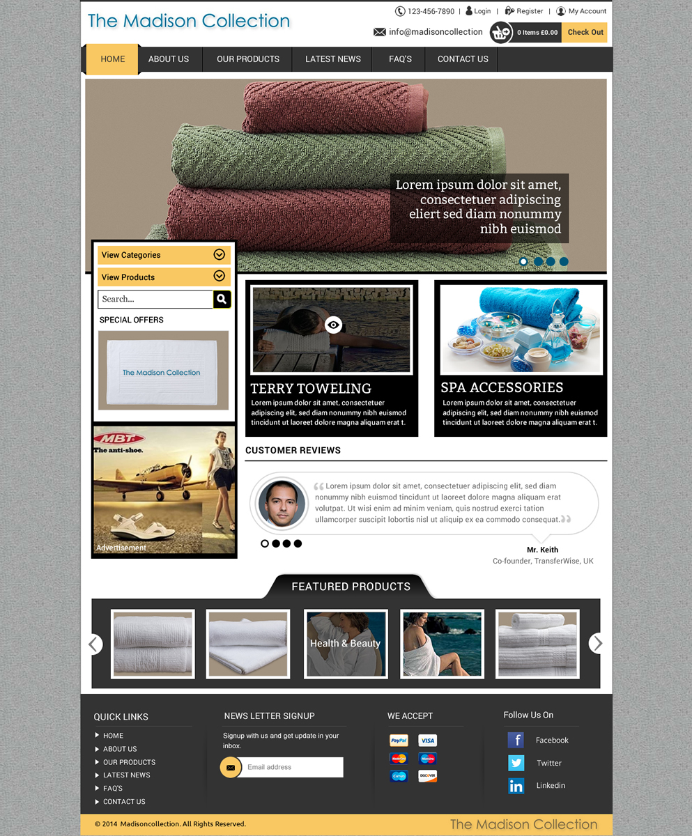 Web Design by Sbss for The Madison Collection | Design #4449552