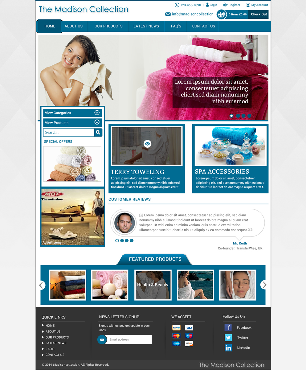 Web Design by Sbss for The Madison Collection | Design #4449554