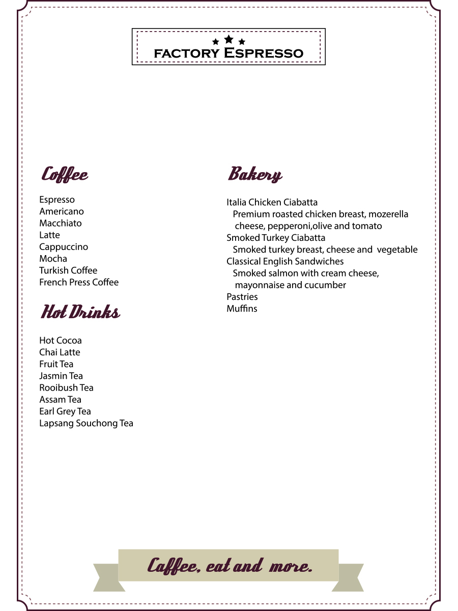 Menu Design by Anna Kiraly1987 for this project | Design #4482987