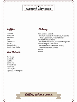 Menu Design by Anna Kiraly1987 for this project | Design: #4482987