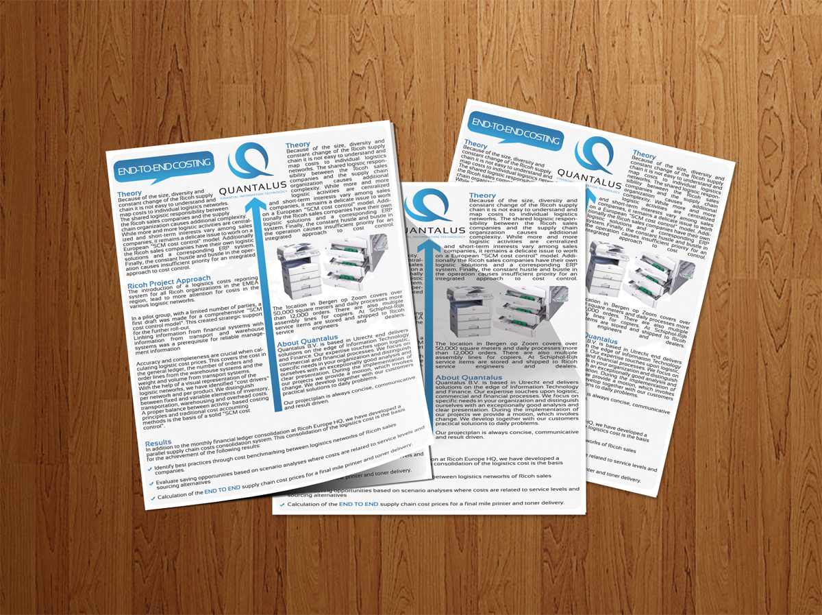 Brochure Design by Tünde Nagy for Quantalus B.V. | Design #4492943