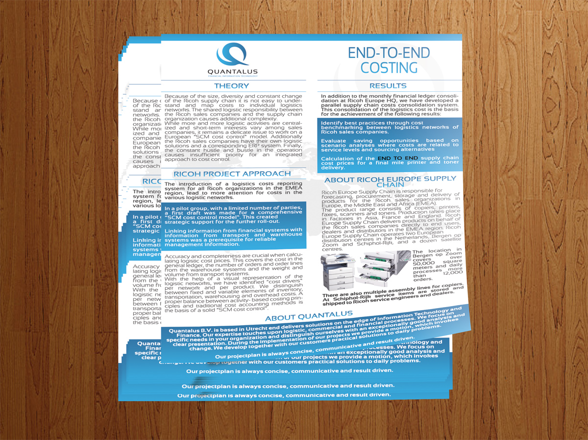 Brochure Design by Tünde Nagy for Quantalus B.V. | Design #4493954