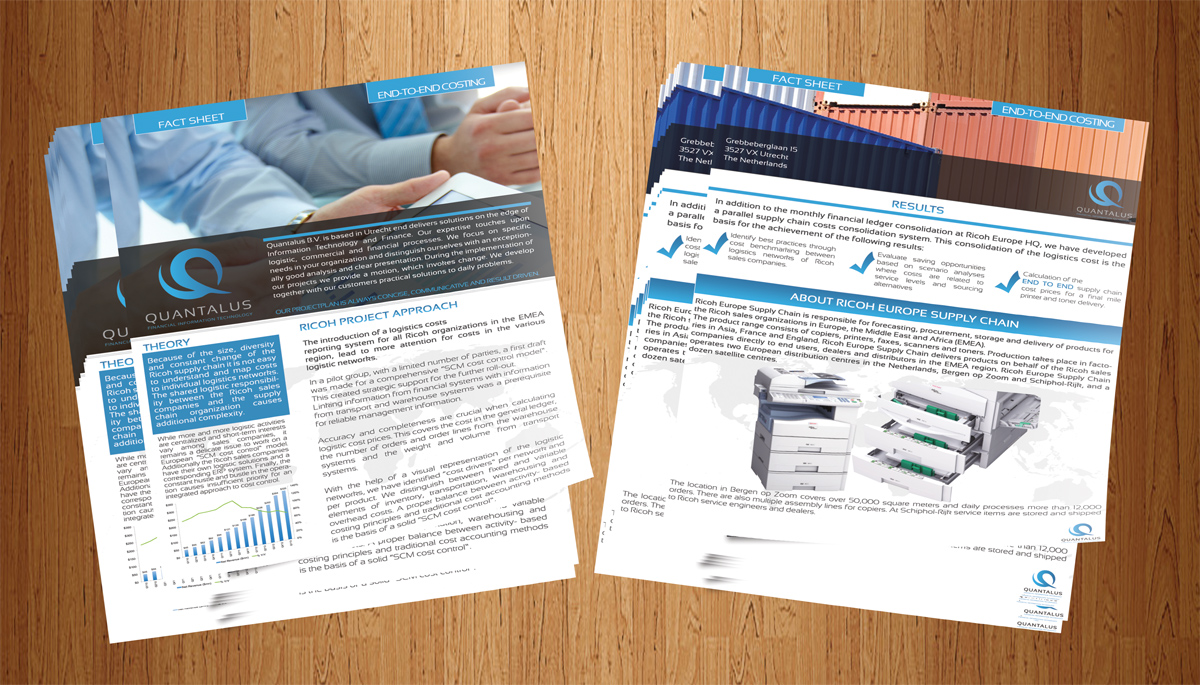 Diseño de Brochure por Tünde Nagy para Quantalus B.V. | Diseño #4499198