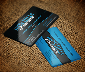Iron Hills Concrete business card design