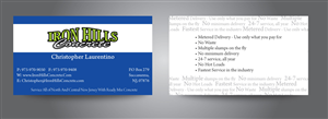 Iron Hills Concrete business card design | Business Card Design by Shikha