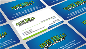 Iron Hills Concrete business card design | Business Card Design by SKYdesign