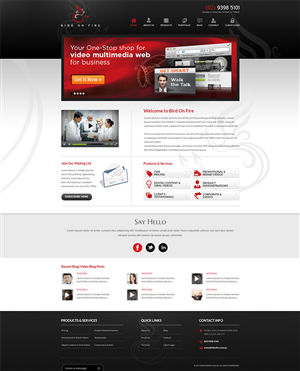 Bird On Fire - Wordpress Design - COMMITTED PAY | Wordpress Design by Mayank Patel