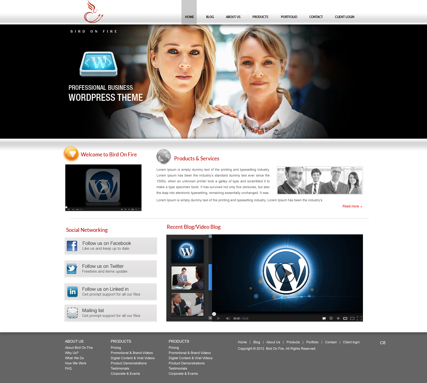 Diseño Wordpress por pb para Bird on Fire Pty Ltd | Diseño #1272742