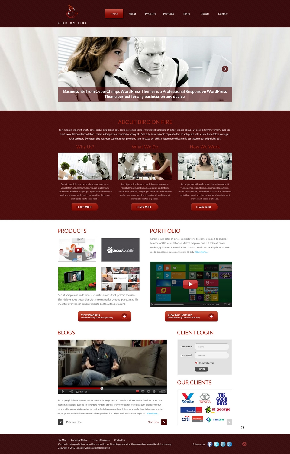 Diseño Wordpress por pb para Bird on Fire Pty Ltd | Diseño #1275538