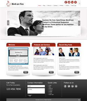 Diseño Wordpress por pb para Bird on Fire Pty Ltd | Diseño: #1278713