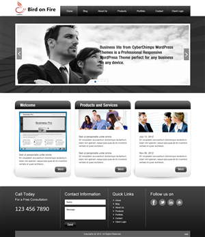 Diseño Wordpress por pb para Bird on Fire Pty Ltd | Diseño: #1284684