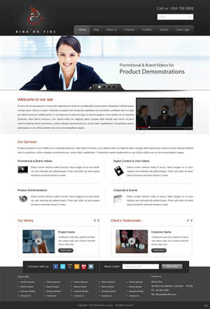Diseño Wordpress por pb para Bird on Fire Pty Ltd | Diseño: #1284694