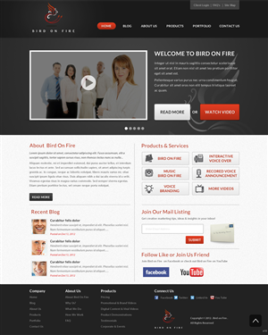 Diseño Wordpress por pb para Bird on Fire Pty Ltd | Diseño: #1285905