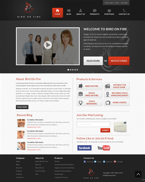 Diseño Wordpress por pb para Bird on Fire Pty Ltd | Diseño: #1287631