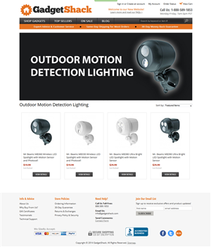 Design de Bannière  par J. Chaturvedi pour GadgetShack.com | Design : #4440013