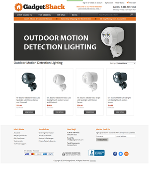 Design de Bannière  par J. Chaturvedi pour GadgetShack.com | Design : #4445720