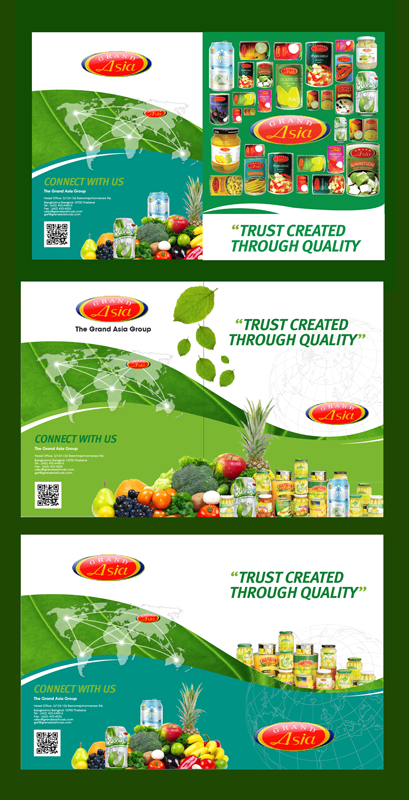 Brochure Design by DC studio for Grand Asia Food Industry Co. Ltd 5/127 Soi Udomsab, Baromrajchonnanee Rd., | Design: #4527978