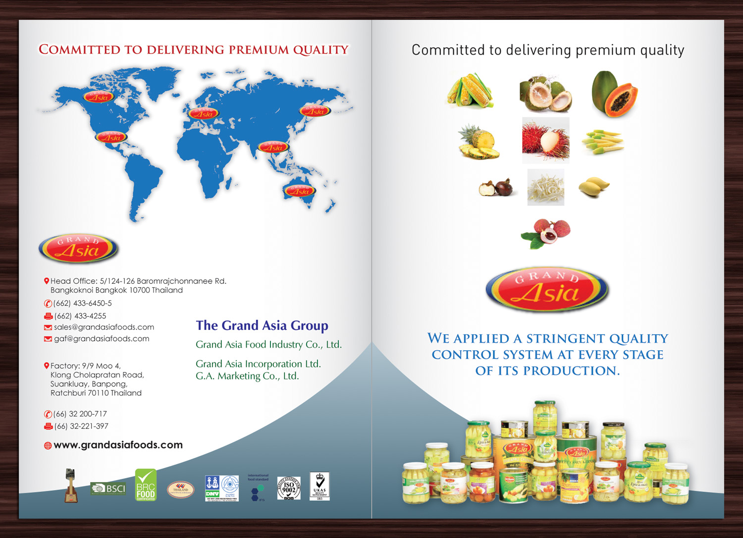 Brochure Design by Sbss for Grand Asia Food Industry Co. Ltd 5/127 Soi Udomsab, Baromrajchonnanee Rd., | Design #4481034