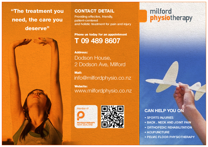 Brochure Design by A.D.S for Milford Physiotherapy | Design #4557719