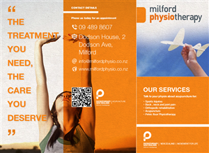Diseño de Brochure por A.D.S para Milford Physiotherapy | Diseño: #4558025
