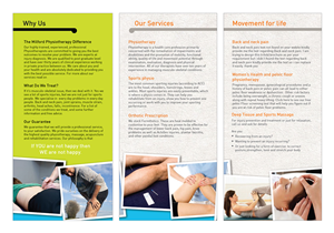 Diseño de Brochure por creative.ahmed72 para Milford Physiotherapy | Diseño: #4531229