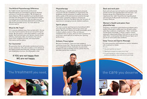 Diseño de Brochure por creative.ahmed72 para Milford Physiotherapy | Diseño: #4545717