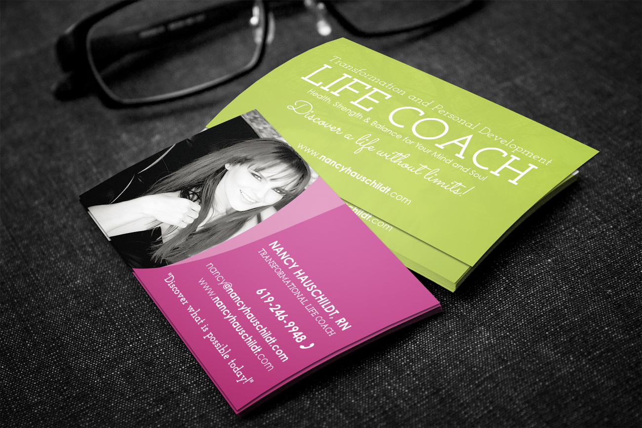 Diseño de Tarjeta de Presentación por D.SCre8tivMedia™ para Nancy Hauschildt Life Coaching | Diseño: #4567047