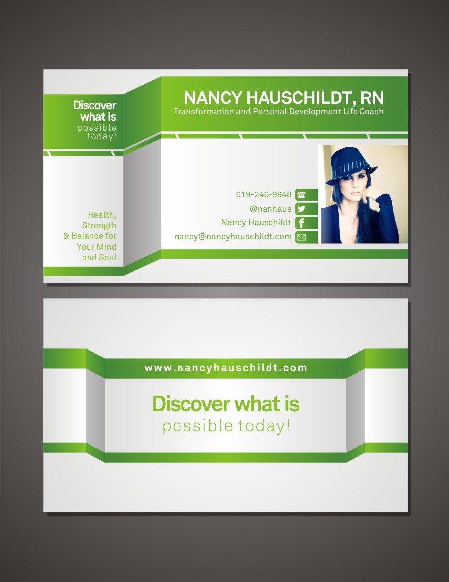 Business Card Design by bernaduslevi007 for Nancy Hauschildt Life Coaching | Design #4536609