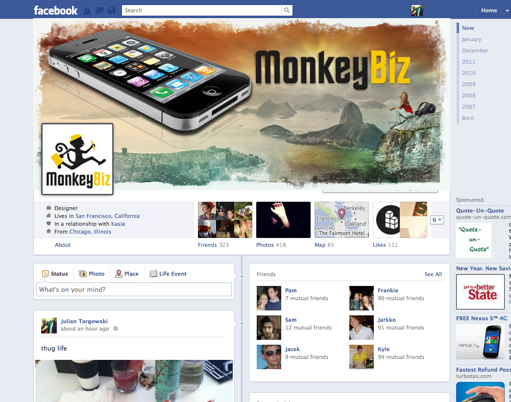 Facebook Design by Hector Lopez for this project | Design #1279453