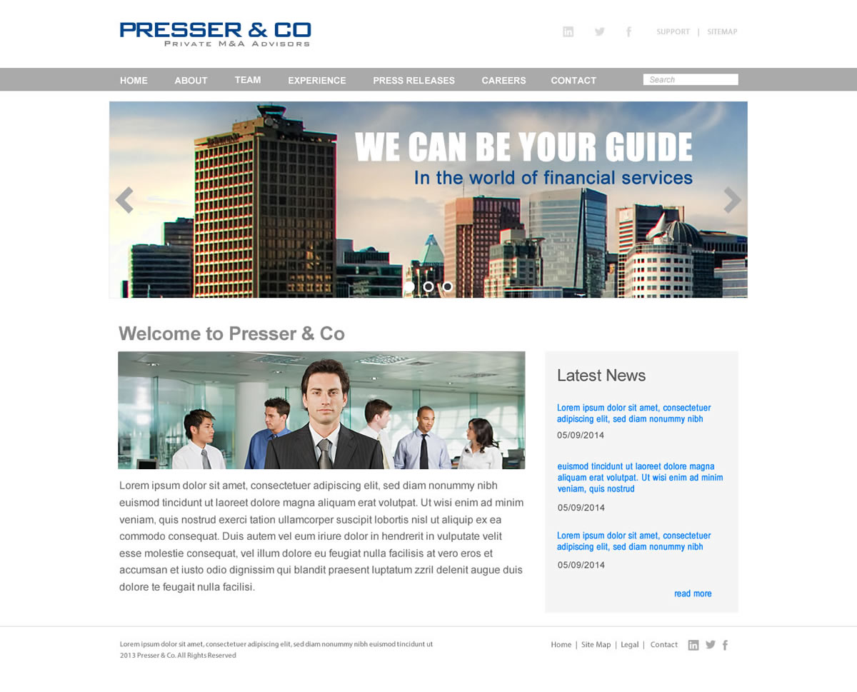 Web Design by Lewis Design Online for Presser & Co | Design: #4448716