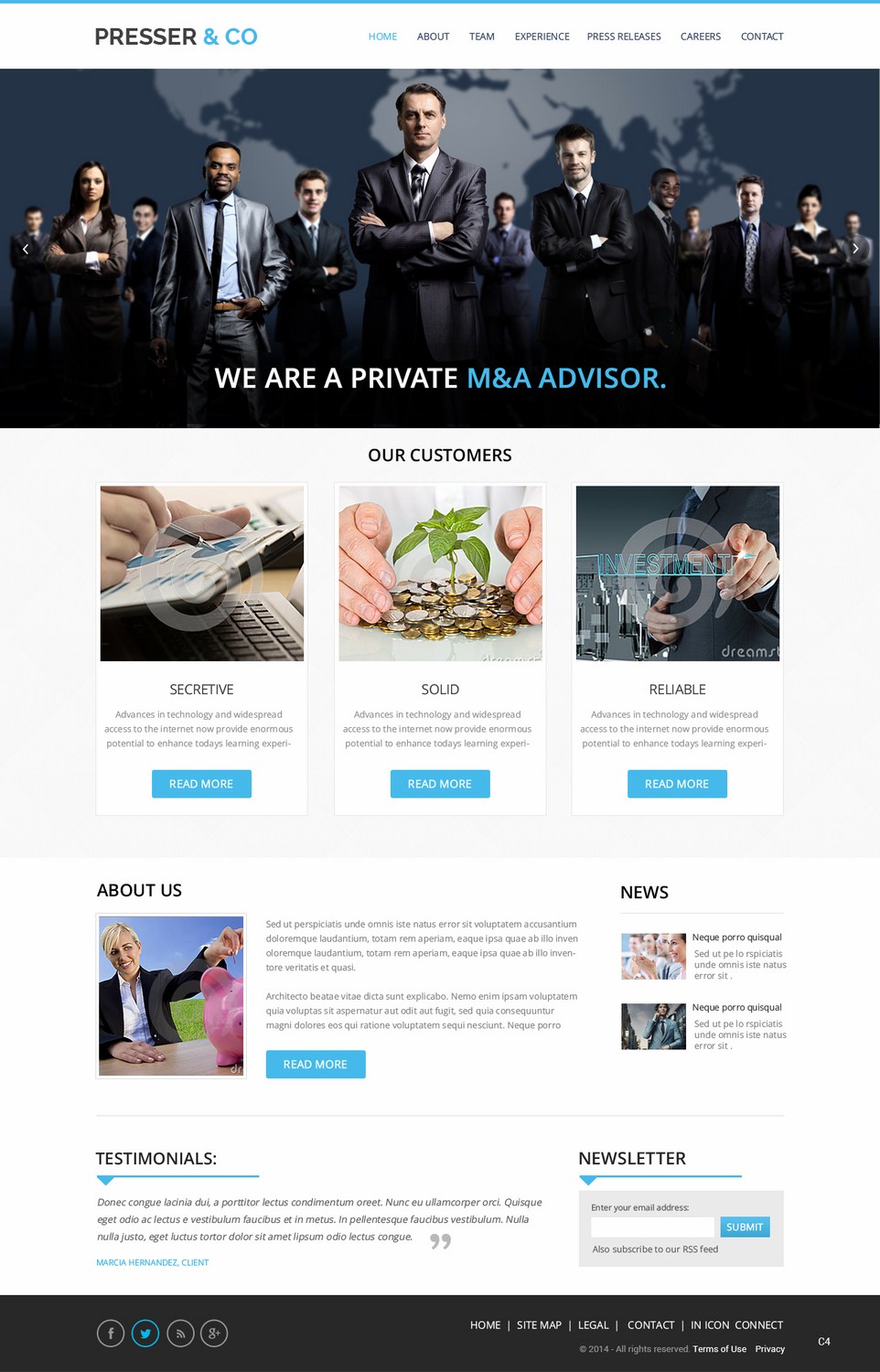 Web Design par pb pour Presser & Co | Design #4457851