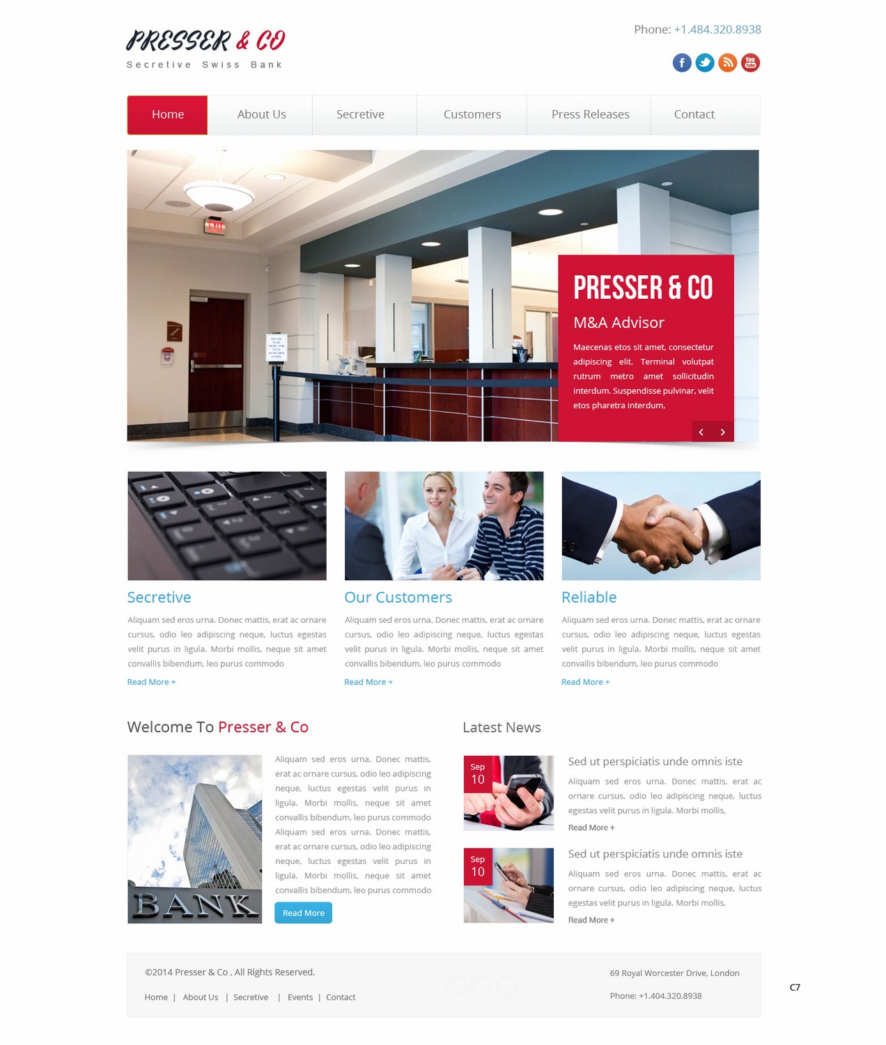Web Design by pb for Presser & Co | Design #4457852