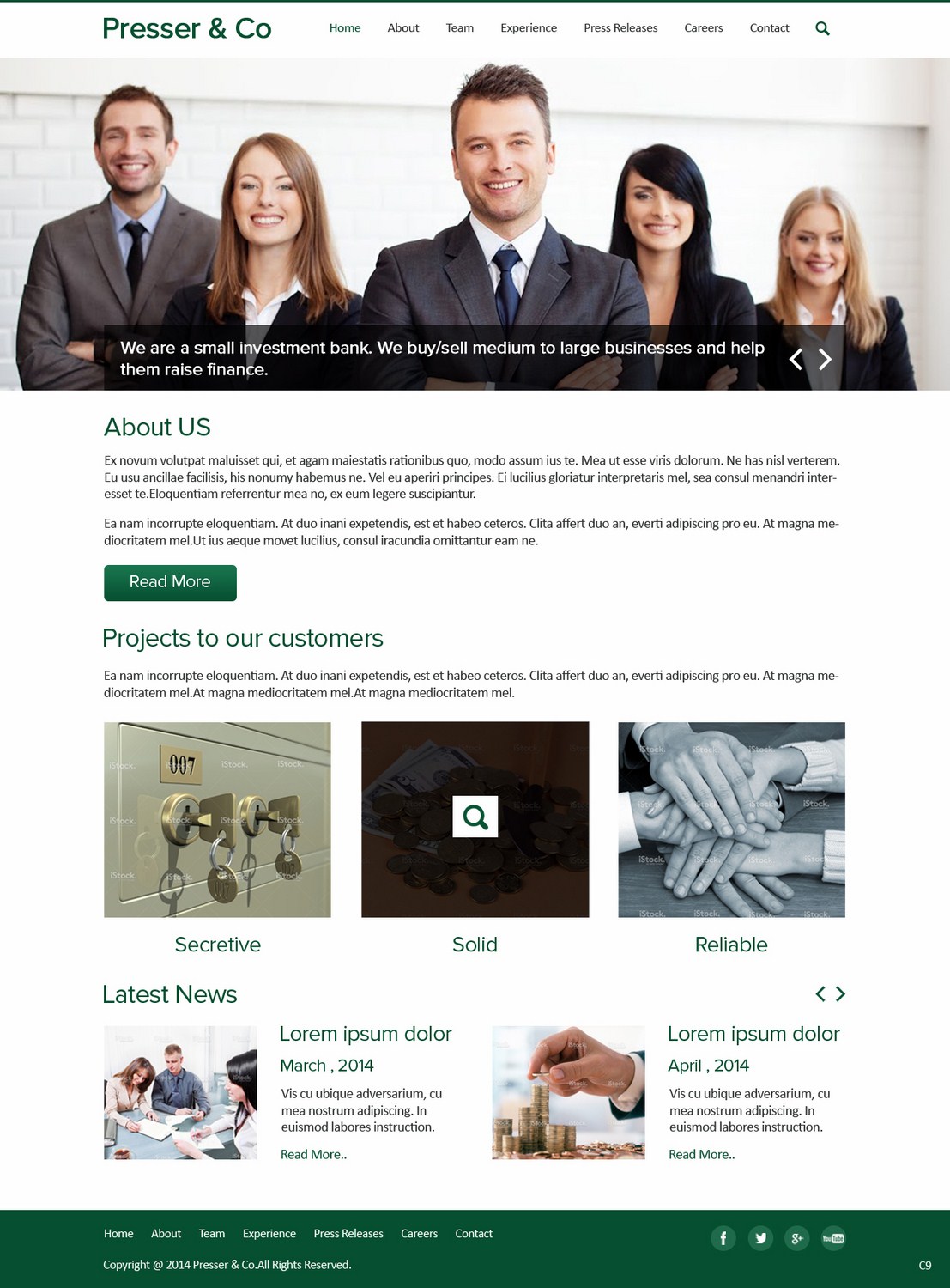 Web Design by pb for Presser & Co | Design #4457853