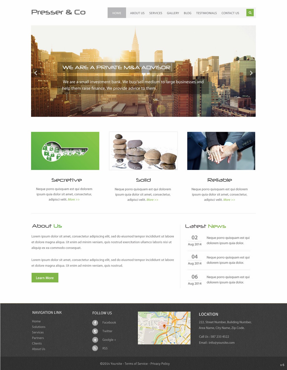 Web Design by pb for Presser & Co | Design #4457857