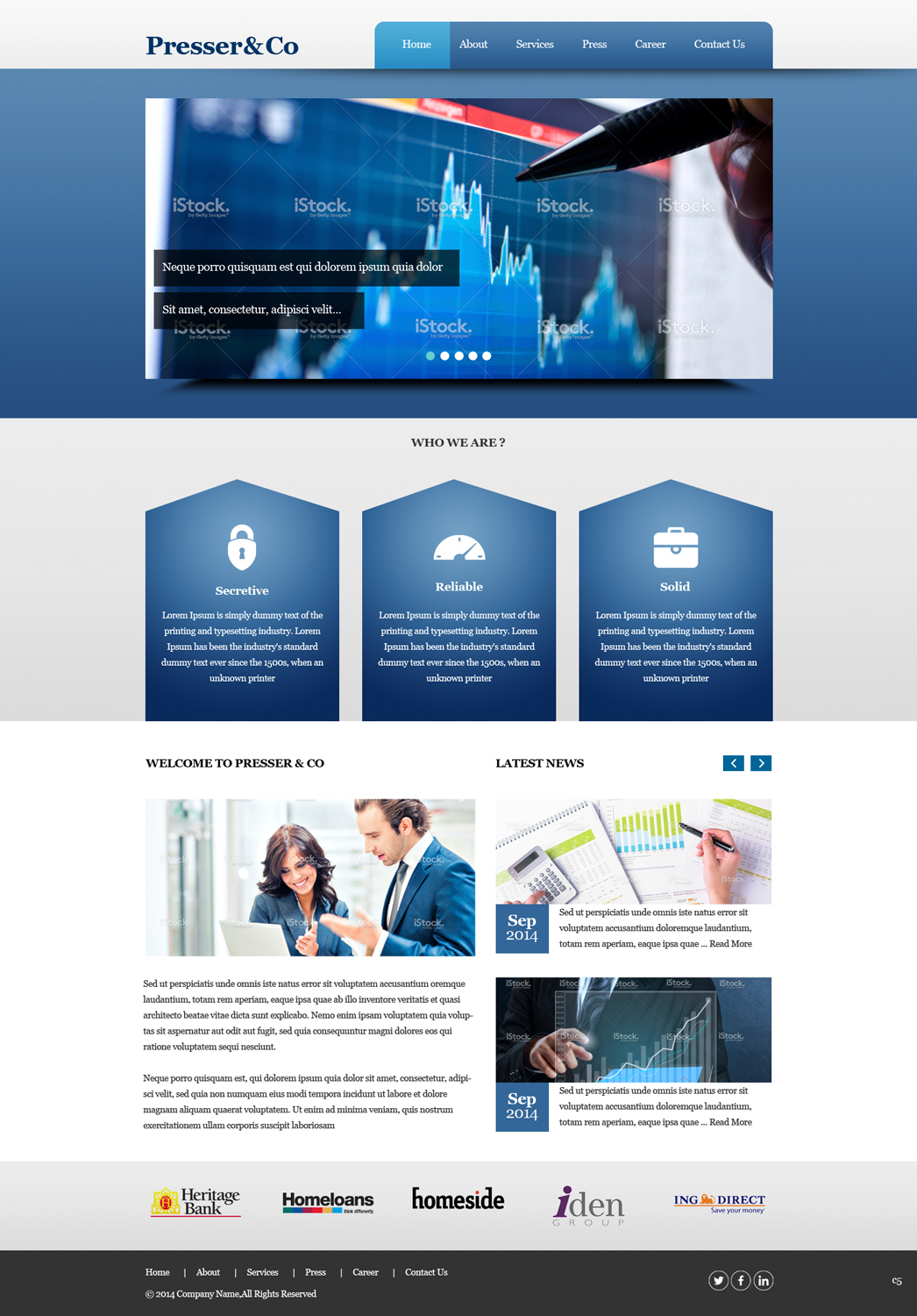 Web Design by pb for Presser & Co | Design #4463348