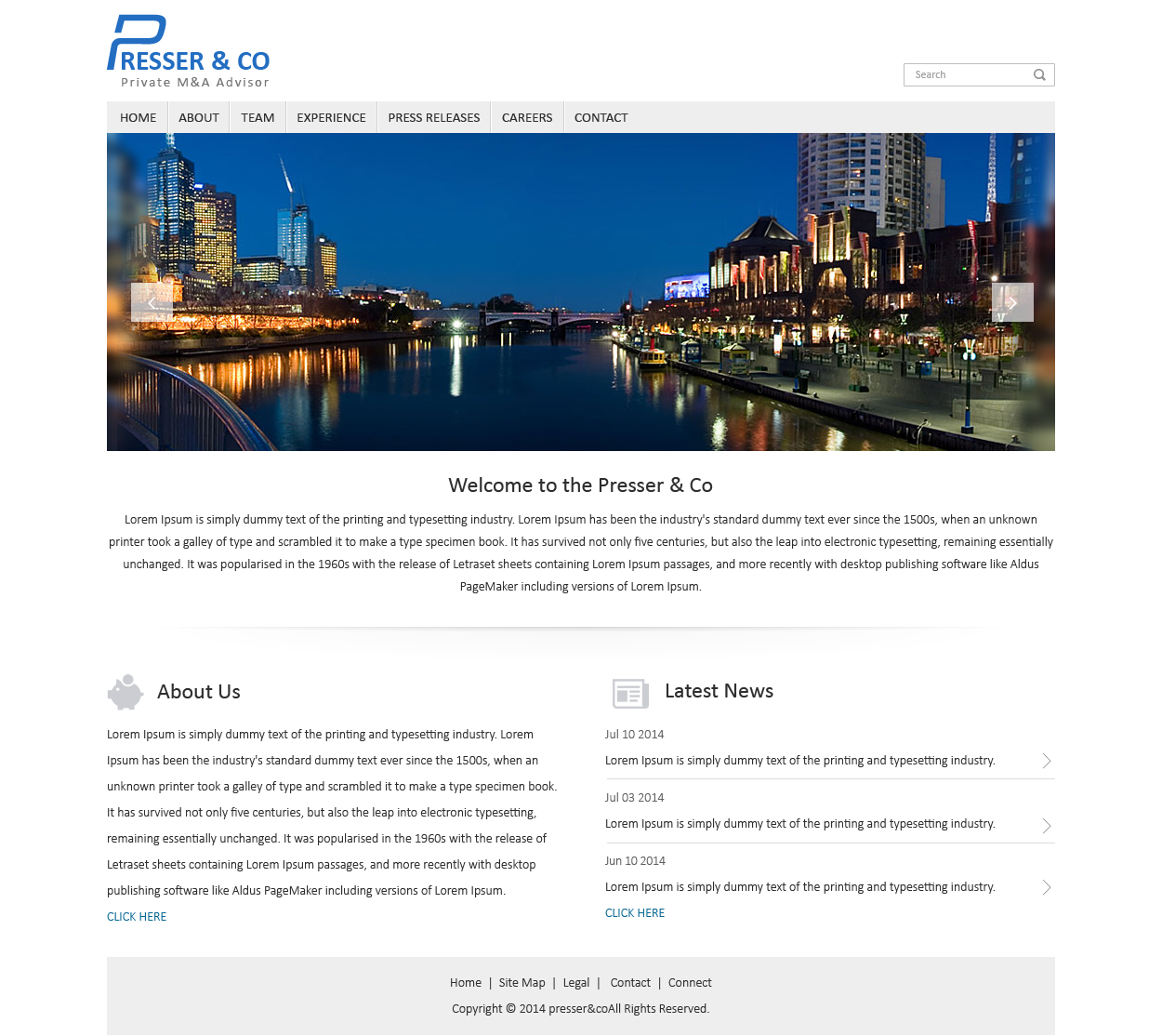 Web Design by Brajpal Freelance Website Designer for Presser & Co | Design #4452651