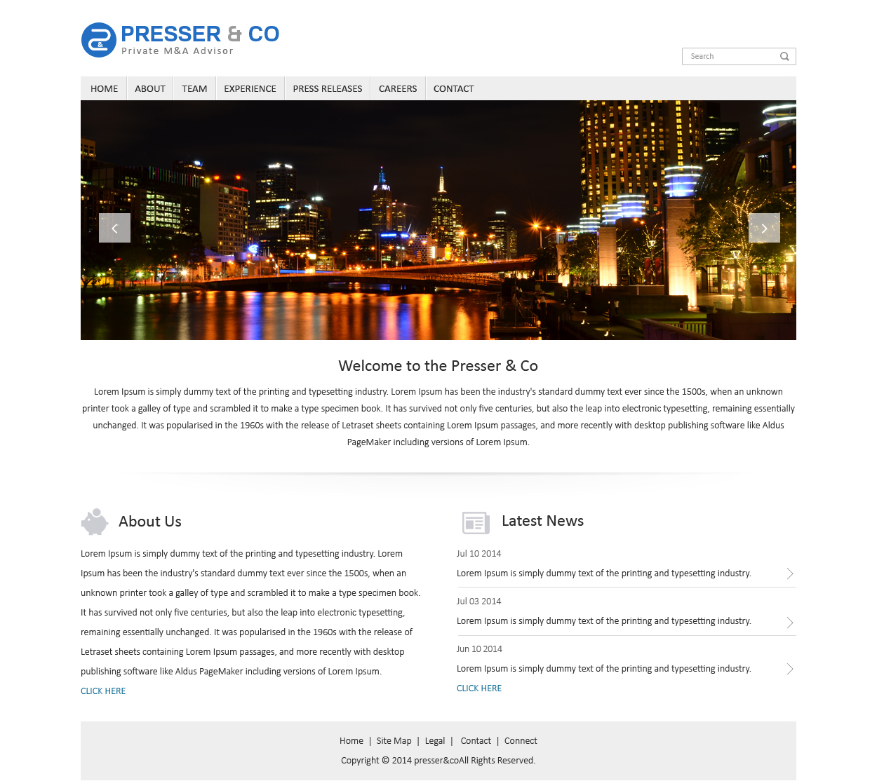 Web Design by Brajpal Freelance Website Designer for Presser & Co | Design #4452742