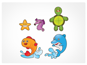 Water Friends to promote Water Safety | Illustration Design by Vicez