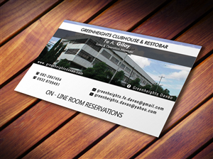 Business Card Design by Pixi Dust for GREENHEIGHTS BUSINESS & CONVENTION CENTER | Design: #4453419