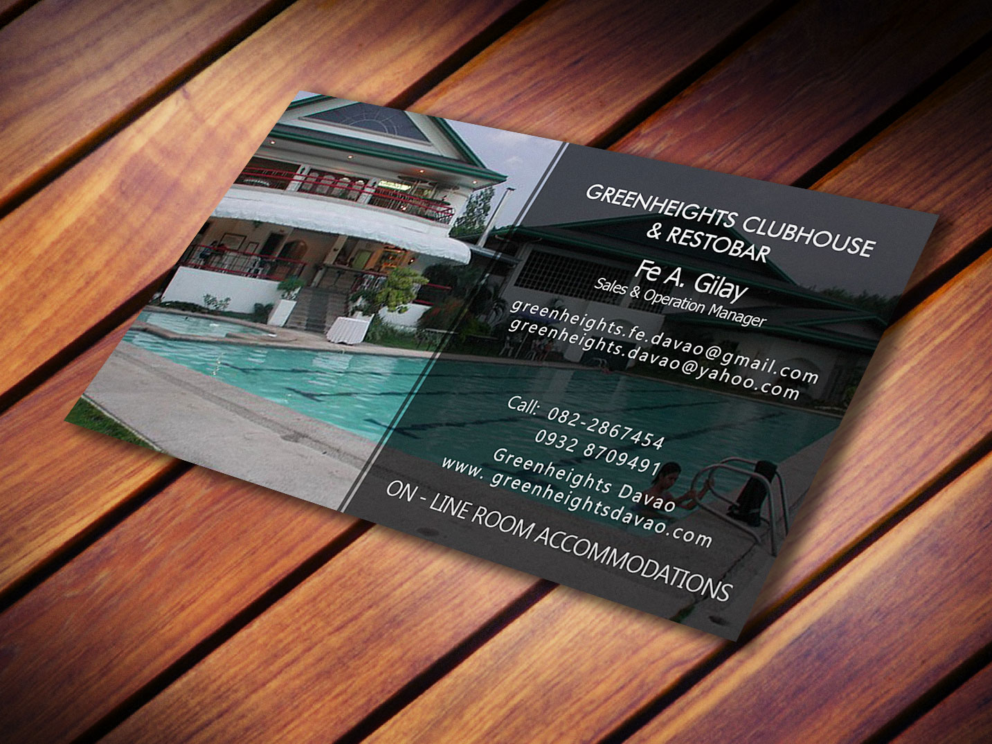 Business Card Design by Pixi Dust for GREENHEIGHTS BUSINESS & CONVENTION CENTER | Design #4453436