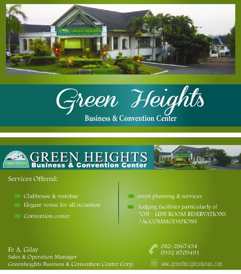 Business Card Design by shytriz for GREENHEIGHTS BUSINESS & CONVENTION CENTER | Design #4478283