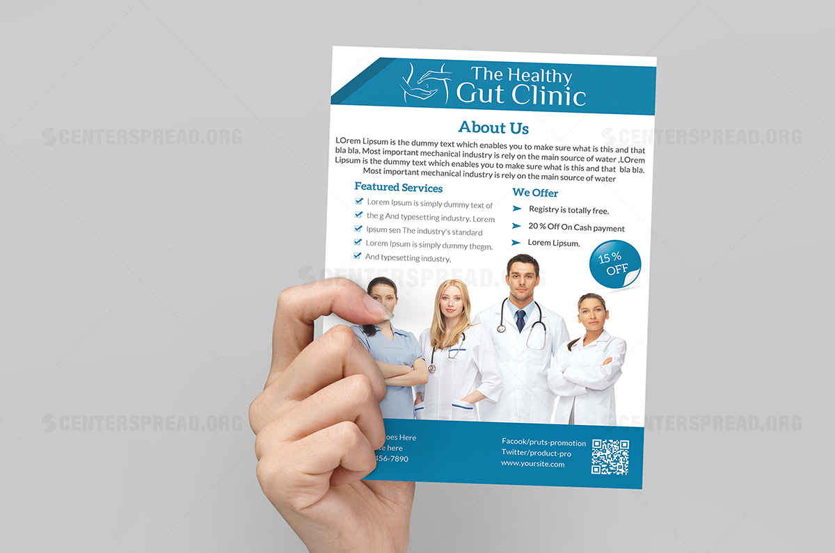 Diseño de Flyer por CENTERSPREAD para The Healthy Gut Clinic | Diseño #4467465