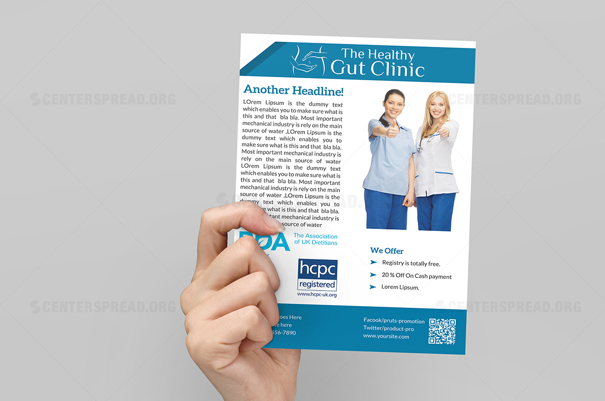 Diseño de Flyer por CENTERSPREAD para The Healthy Gut Clinic | Diseño #4467479